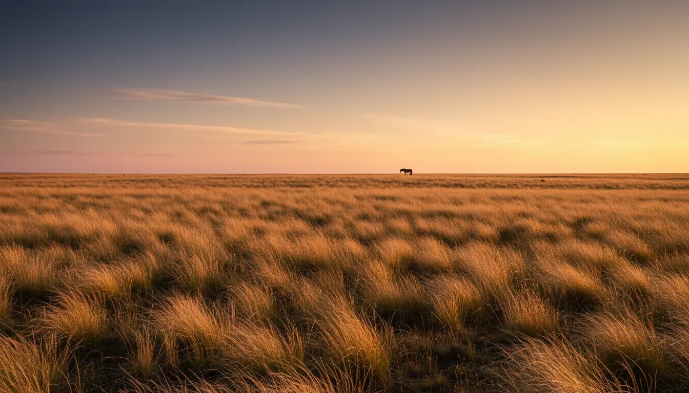 Estepa patagónica al atardecer
