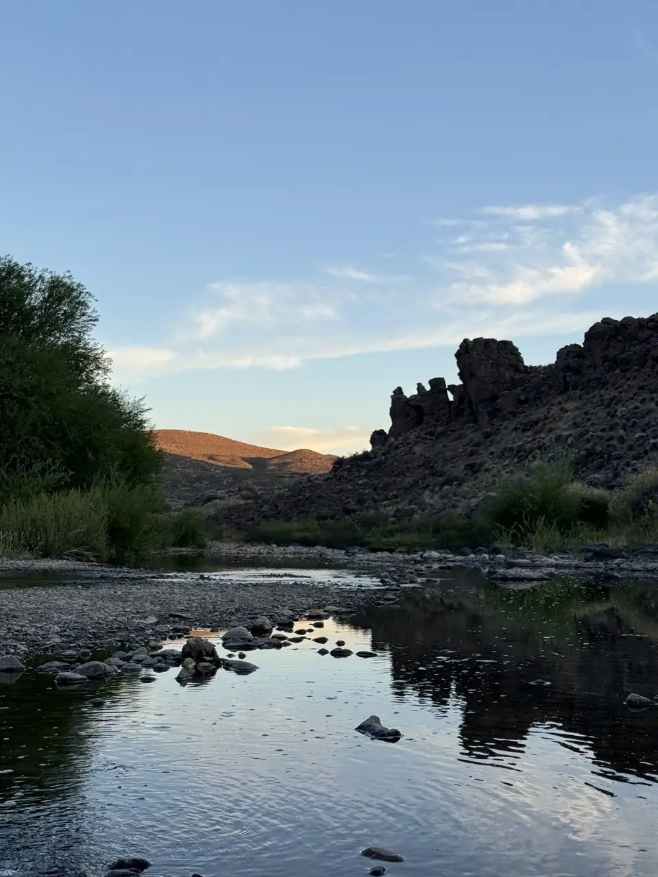 El río al atardecer